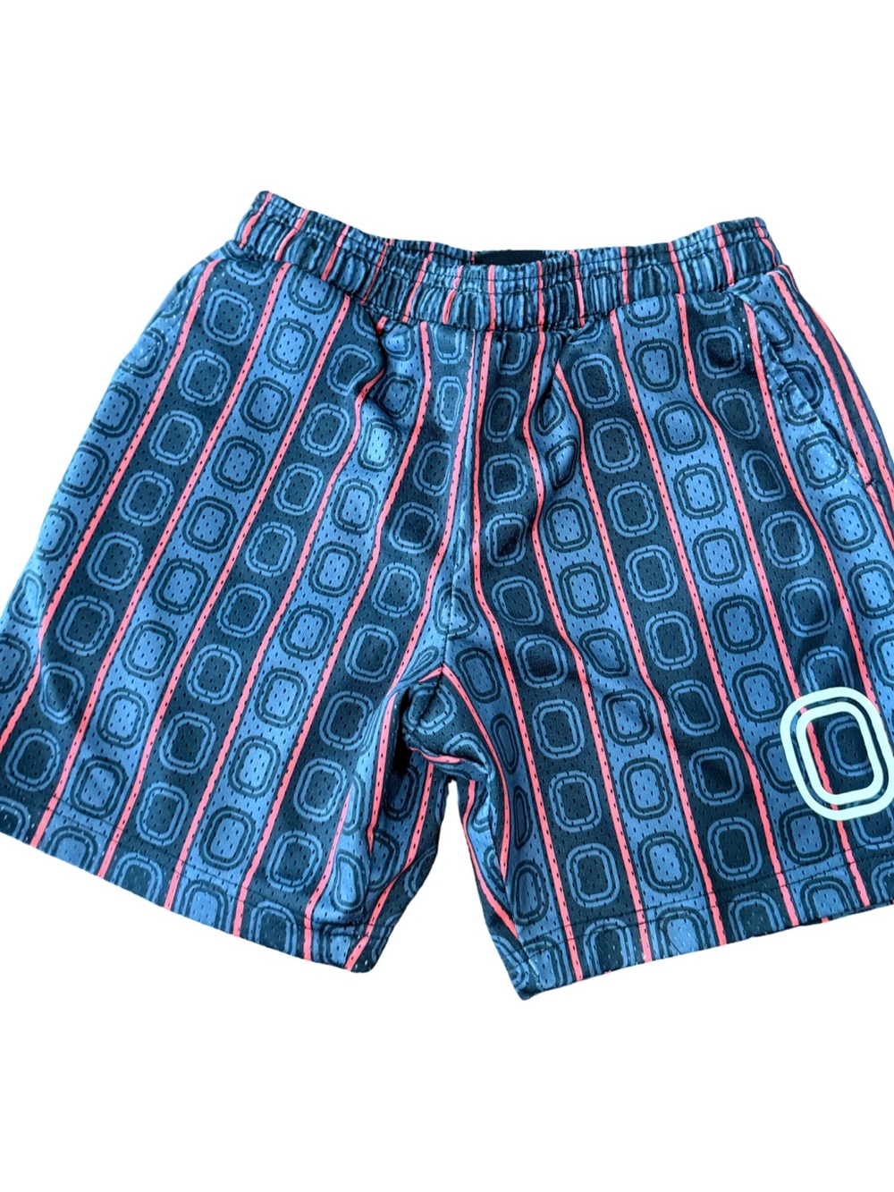 Overtime Logo Patterned Athletic Shorts - boys size Large - like new